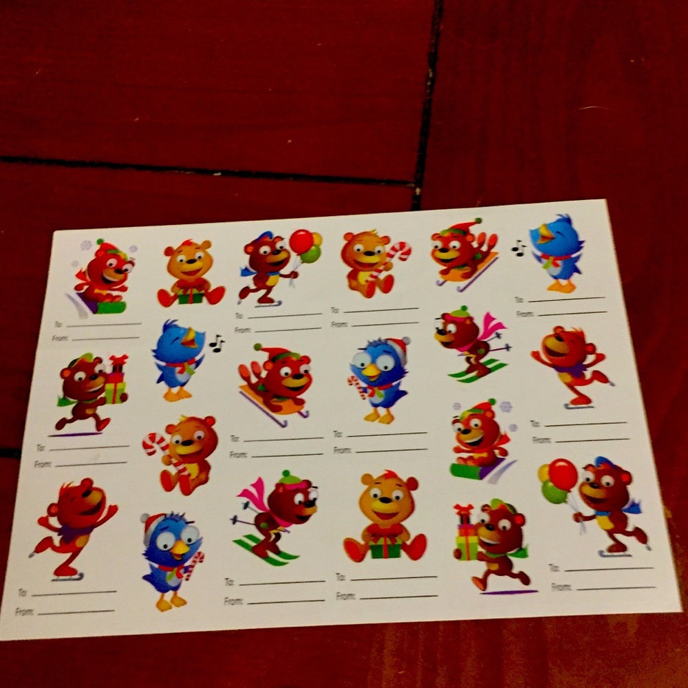 Highlights Sticker Bear & Bird Gift Tags